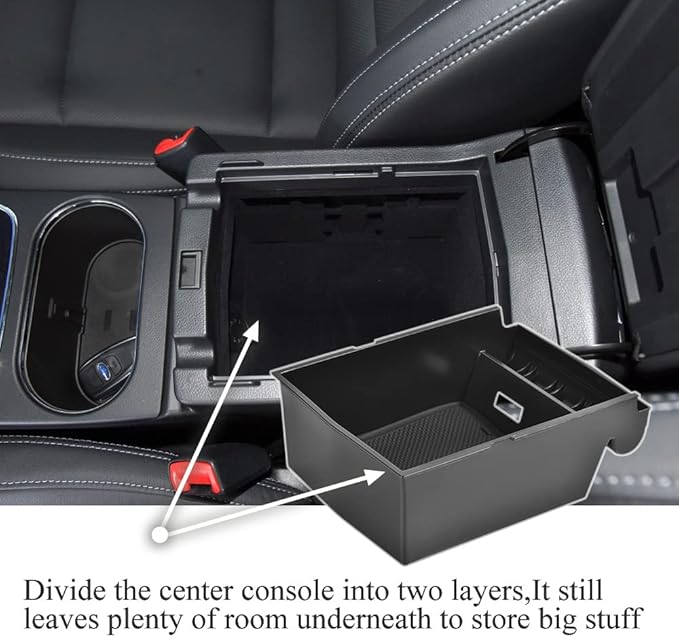 Vesul Center Console Organizer Compatible with Subaru Legacy Outback 2015 2016 2017 2018 2019 ABS Console Tray Armrest Storage Box Console Insert Organizer Glove Pallet