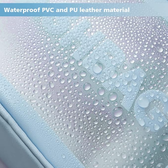 Travel Toiletry Bag for Women and Men, Matte Translucent Shower Bag with Handy Handle, Makeup Cosmetic Organizer Bag for Travel Toiletries Accessories (Blue)