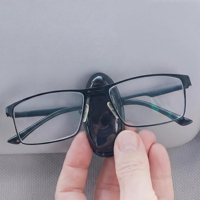 Frienda 20 Pcs Auto Car Vehicle Sun Visor Clip Holder Sunglasses Holder for Eyeglasses Mount Ticket Card Clip for Car Accessories (Black)