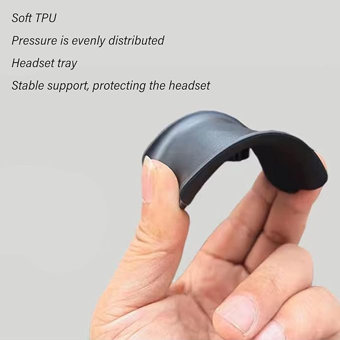 VBESTLIFE Headphone Stand, Headset Holder Earphone Stand with Aluminum Supporting Bar, for All Headphones Size for PC Gaming Headset Display & Headphones (Black)