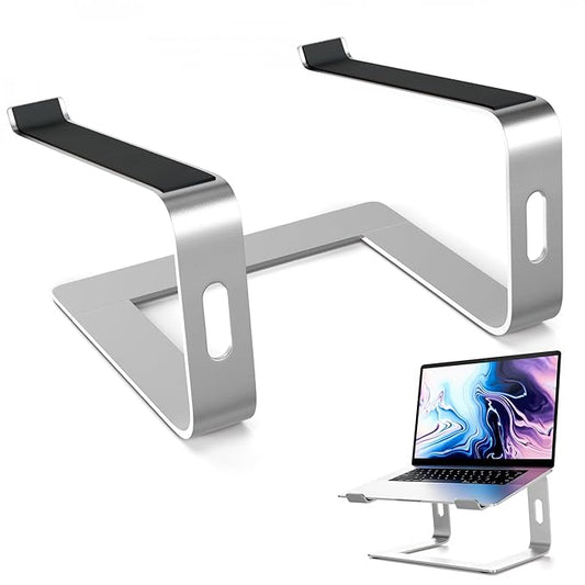 Portable Laptop Stand for Desk ??Ergonomic, Sturdy Aluminium Laptop Riser for Desk with Anti-Slip Bottom, Compatible for 10-15.6?²â€?Notebook - Improved Cooling, Comfort, Productivity, and Posture