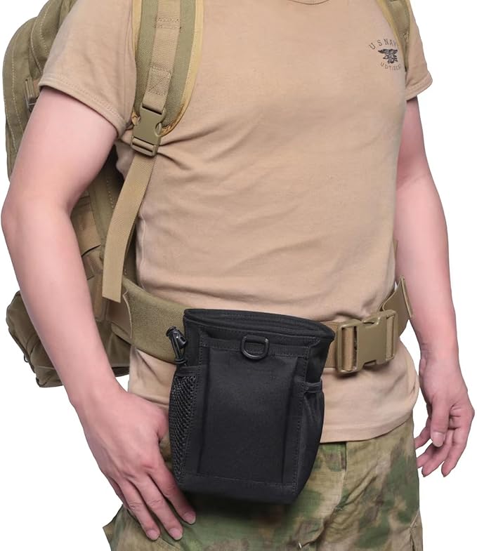 TRIWONDER Tactical Cigarette Pouch Molle Small Military Bag Battery Cigarette Case EDC Utility Card Holder Lighter Slot Mini Cigar Waist Pack