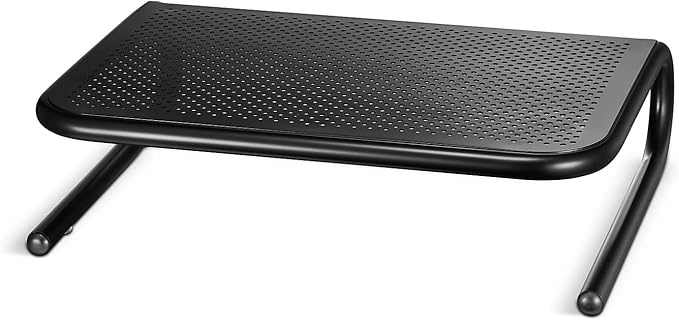 Staples Standard Steel Monitor Stand ??Desktop Riser for Monitors, Laptops & Office Workstations, Black