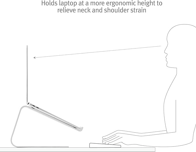 Twelve South Curve for MacBooks and Laptops | Ergonomic desktop cooling stand for home or office, white (special edition)