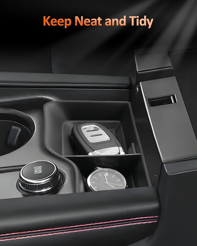 CDEFG for 2025 2026 Ford Explorer Center Console Organizer Tray - Front Armrest Storage Box Middle Insert - 2025 2026 Explorer Interior Accessories