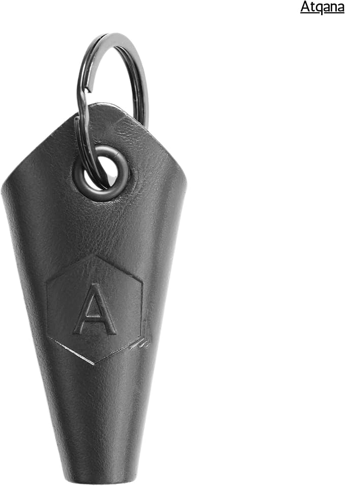 Leather Key Wrap Cover (Premium Leather) - Key Organizer | Motorcycle Keychain Wrap (Extra Dark Brown)