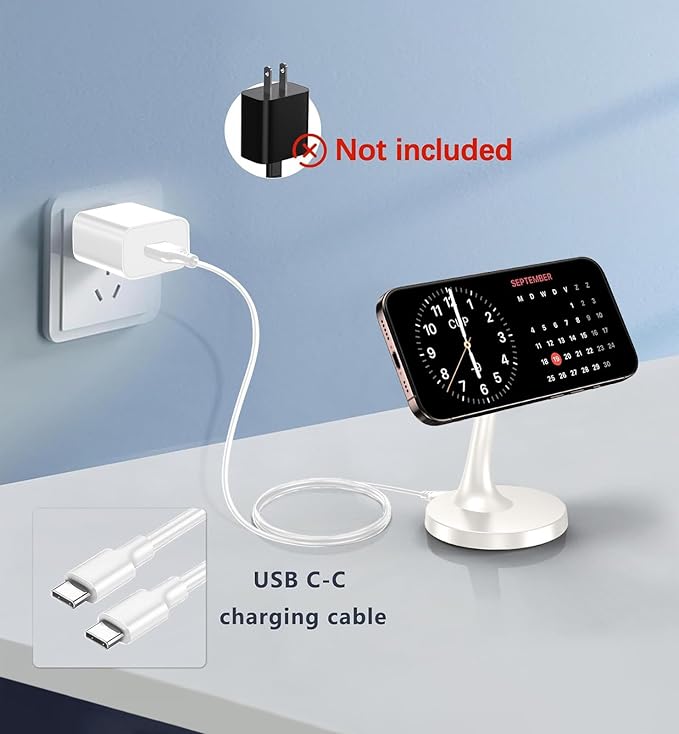 2 Pack Magnetic Wireless Charger iPhone, 15W Fast Mag-Safe Charger Stand for iPhone 17/17 Air/17 Pro/17 Pro Max 16/15/14/13/12 Series Magnet Wireless Charging Station/Pad for AirPods- Gifts Ideas