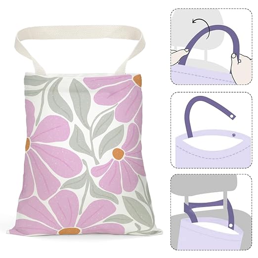 Abstract Floral Car Trash Can, Car Trash Bag Hanging, Waterproof Cars Back Seat Hanging Organizer and Storage Trash Bags for Vehicle Travelling Camping
