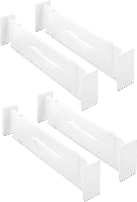 Ybmhome Adjustable Grid Drawer Dividers separators for Kitchen Bathroom Bedroom Dresser Utility Drawer Home Storage and Organization 2179-2 (Adjustable Drawer Dividers Set of 4)
