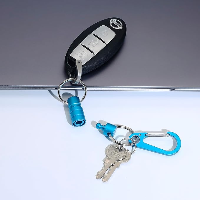 Quick Release Keychain Clip, Small Carabiner Clip & Pull Apart Detachable Key Ring, Car Key Chain Hooks Keyring