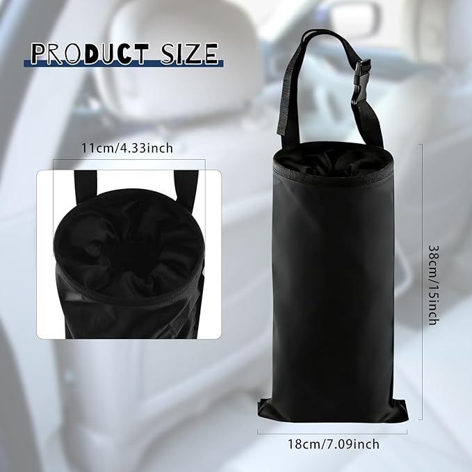 6 Pcs Car Trash Bags Hanging Back Seat Garbage Bag Washable Detachable for Car Outdoor Traveling Home Use