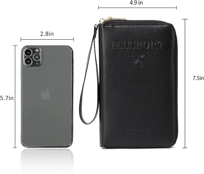 Family Passport Holder for Travel Women and Men RFID Passport Holder with Card Slots Holder Passport Case Passport cover Passport Wallet Travel Essentials and Accessories