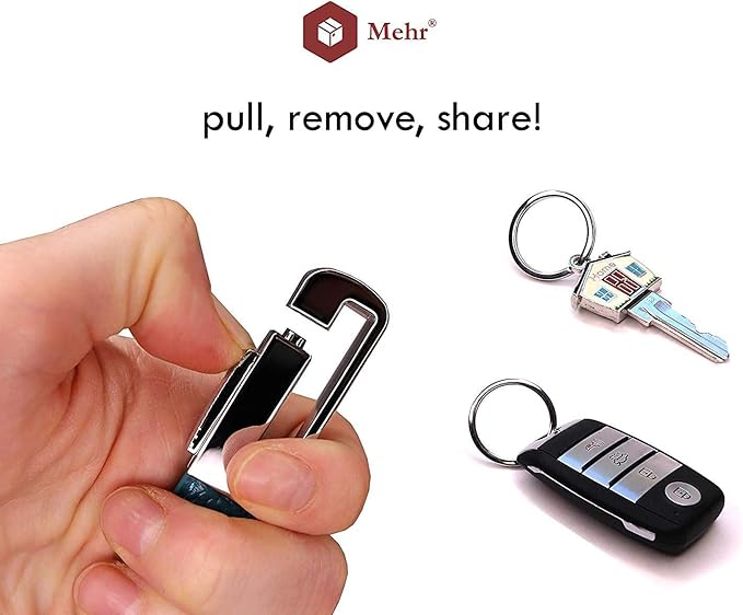 Mehr Leather Valet Keychain - Detachable Key Chain (Light Pink)