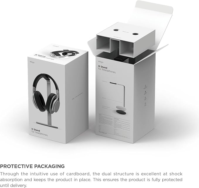 elago® H Stand [Champagne Gold] - [Premium Aluminum][Scratch-Free Padding][Perfect Height][Compatible with AirPods Max and All Headphones][Modern Design] Gaming and Audio Headphones