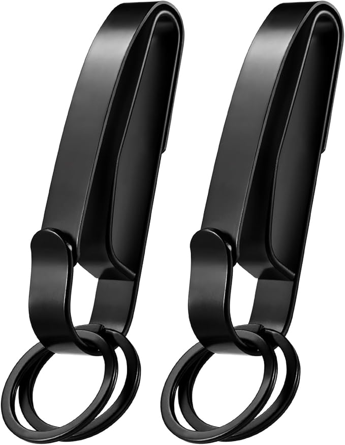 Duty Belt Key Holder, 2PCS Premium Duty Belt Key Clip, Upgraded Quick Release Key Keeper with Key Ring for Police and Law Enforcement Agencies