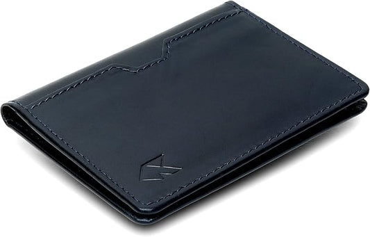 FOXHACKLE Full Grain Leather Credit Card Holder for Men and Women, Slim Bifold RFID Blocking Wallet, Thin Front Pocket Minimalist Wallet, Small Card Case.