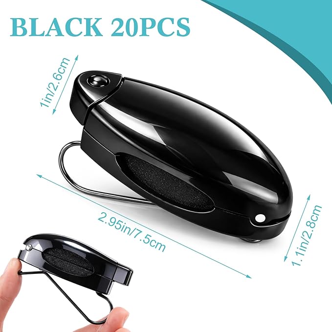 Frienda 5 Pcs Auto Car Vehicle Sun Visor Clip Holder Sunglasses Holder for Eyeglasses Mount Ticket Card Clip for Car Accessories (Black)