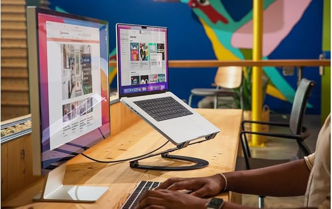 Twelve South Curve Flex | Ergonomic Height & Angle Adjustable Aluminum Laptop/MacBook Stand/Riser, fits 10"-17"