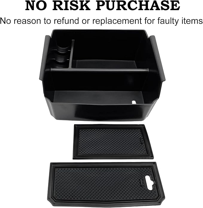 Compatible with Jeep Wrangler JK and JKU Accessories 2011-2018 Center Console Organizer Tray (Black)