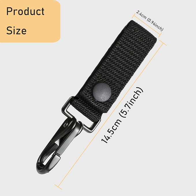 Heavy Duty Belt Keeper Clip, Strong Metal Police Key Chain Clip for Law Enforcement Police Belt Accessories