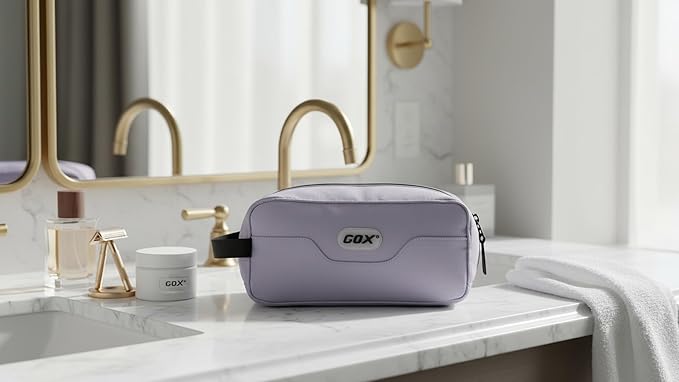 GOX Small Travel Toiletry Bag, Dopp Kit Case For Men, Multifunction Cosmetics Organizer Pouch (Lavender Purple)