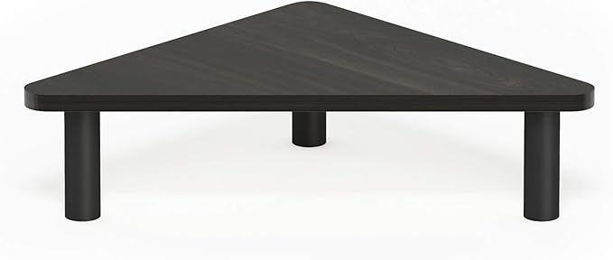Furinno TURN-N-TUBE Monitor Stand Riser, 19.6" Wide Triangle Corner Monitor Riser, Laptop Stand for Desk, Office Desk Accessories, Desktop Organizers and Accessories, Toolless Assembly, For Study Room, Dorm, Espresso