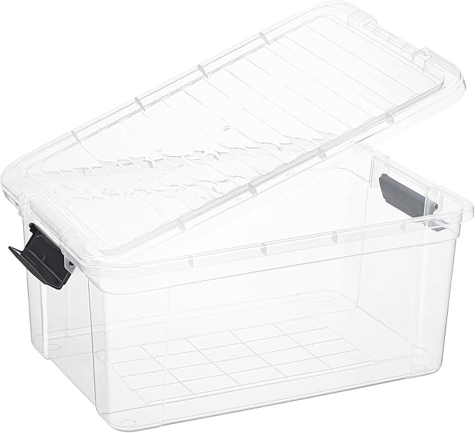 Superio Clear Storage Boxes with Lids, 20 Quart Plastic Container Bins for Organizing, Stackable Crates, BPA Free, Non Toxic, Odor Free, Organizers for Home, Office and Dorm, 3 Pack