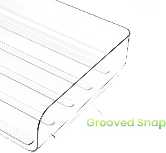 Tomorotec Desk Letter Tray Set, A4 Size Clear PET Stackable Document Organizer Office Desktop File Paper Holder Book Storage Rack Side Load Anti-Skid Stacking Support Convex Bottom (2X Portrait)