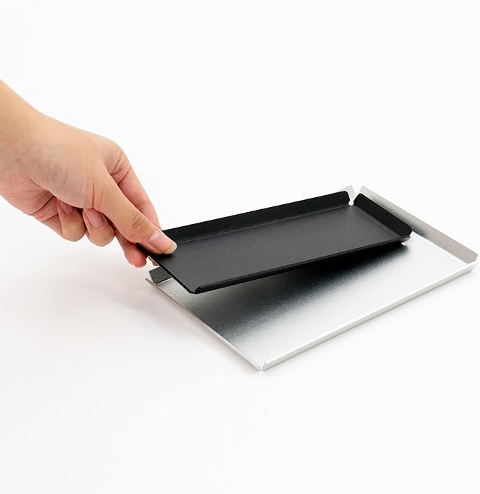 Aluminum Organizer Tray for Desk & Entryway - Minimalist Metal Catchall for Keys, Jewelry, Wallet | A7 Tall, Black | by PROGETTO2.70