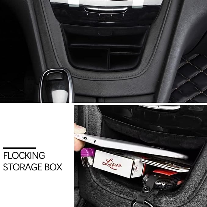 for Cadillac XT5 XT6 accessories Central Console Storage Box Compatible with 2023 2022 2021 2020 2019 2018 2017 2016/ 2023-2020 Insert Flocked Storage Organizer Interior Accessories