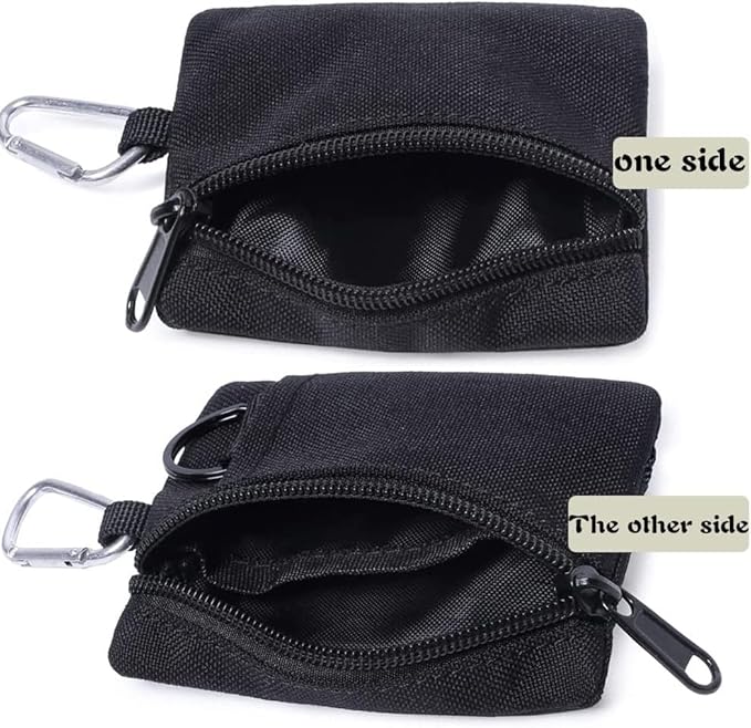 2 Pack Tactical Mini Coin Pouch Military Compact EDC Pouch Utility Backpack Accessories Bag Purse Key Small Tool Earphone Credit Card Holder Sport Waist Pack
