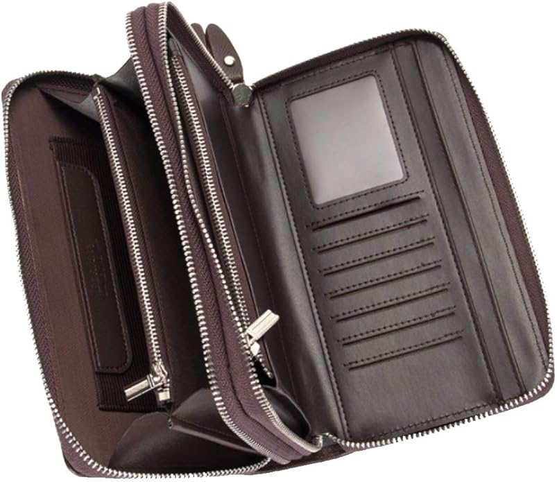 Hebetag Leather Clutch Purse Wallet for Men Organizer Holder Wrist Bag | Organizer, Holder