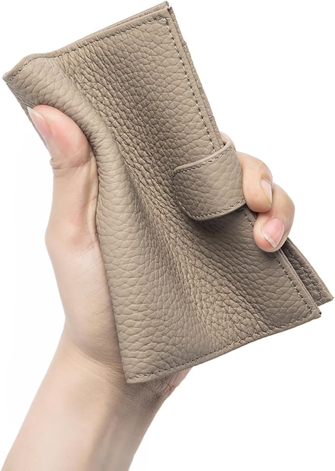 Genuine Leather RFID Passport Holder, Ultra-Thin Passport Book Holder with Cash Compartment and Zipped Coin Pocket, Passport Holder Suitable for International Travel(Light Pink)