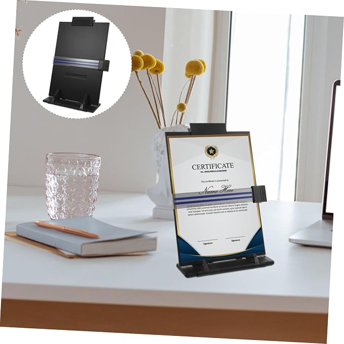 Material Desktop Reading Rack Book Stand Adjustable Angle for Books Documents Typing