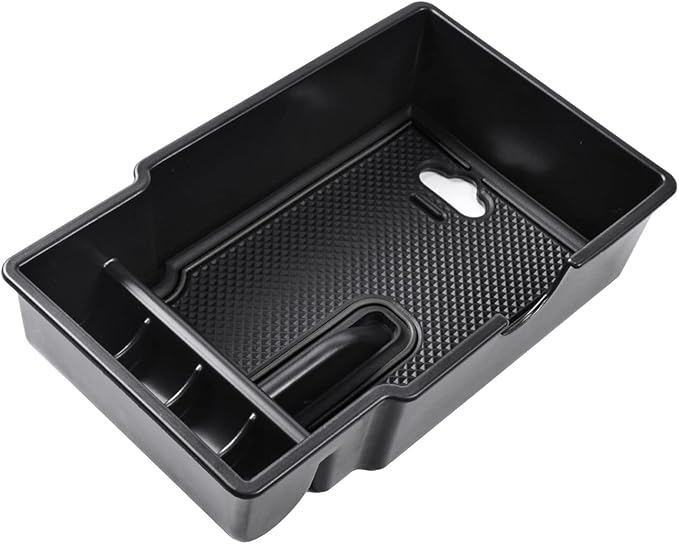 EDBETOS Center Console Organizer Tray Compatible with Jeep Renegade Accessories 2015-2019 2020 2021 2022 2023 Armrest Glove Box Secondary Storage (Black Line)