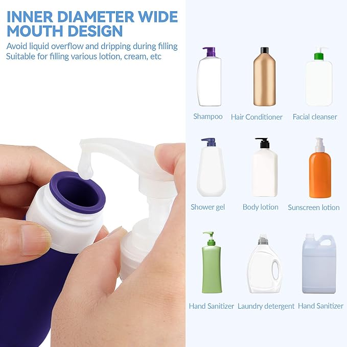 18er Pack Travel Bottles Set - TSA Approved Leak Proof Silicone Squeezable Containers for Toiletries, Conditioner, Shampoo, Lotion & Body Wash Accessories (Purple)