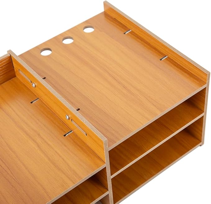 Computer Monitor Height Rack, Desk Shelf with Storage Drawer & Free Phone Stand for Desktop
