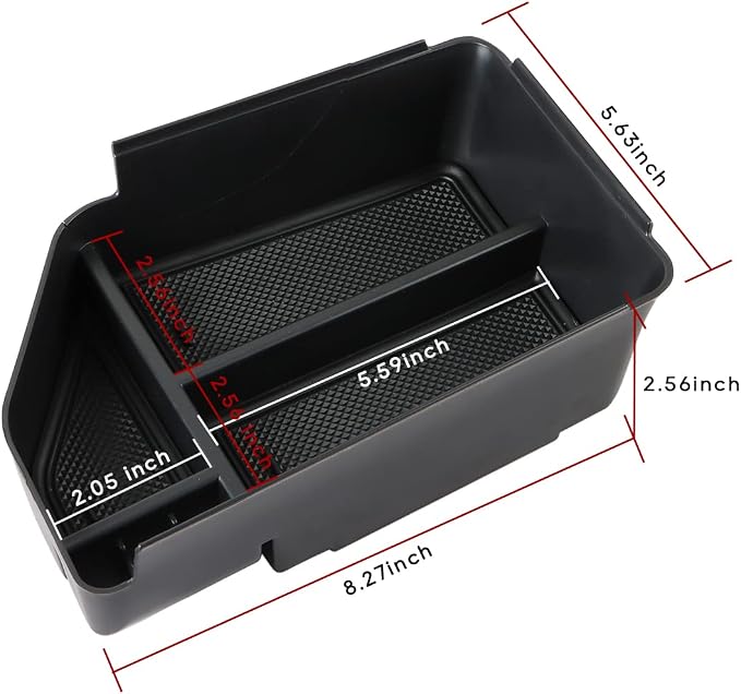 MARCHFA Center Console Organizer Tray Compatible for 2022 2023 2024 2025 2026 Kia EV6 Accessories Armrest Storage Box Tray Organizer Insert (Black)