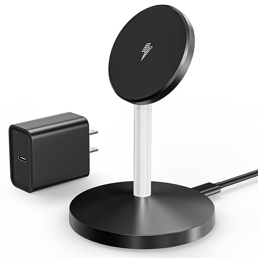 MagSafe Wireless Charging Station,iPhone Wireless Charger 6Foot Long USB C Cable, 15W Phone Magnetic Wireless Charger & Fast Charging Pad for iPhone 17/17 Air/17 Pro Max/16 Plus/16 Pro Max/15/14/13/12