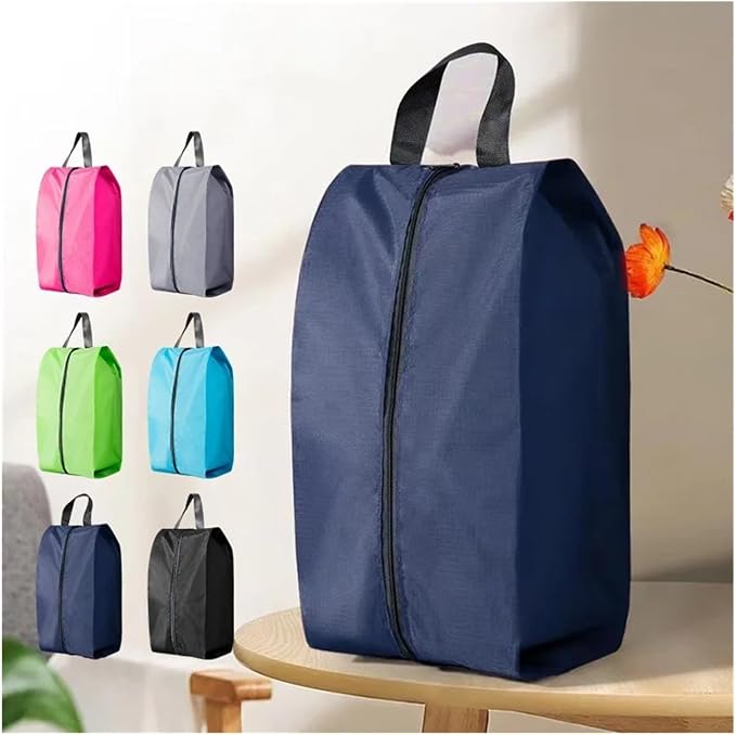 Waterproof Shoe Storage Bags - Oxford Fabric Shielded-Proof Zipper Organizer | Portable Foldable Travel Pouch for Sneakers | Ultralight Nylon Shoe Cover for Home & Outdoor Storage(Grey,42X24cm)
