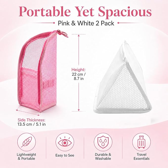 Standing Toiletry Bag, 4 Pcs Portable Lightweight Toiletry Bag for Travel, Waterproof EVA Mesh Large Capacity Toiletries Organizer Bag Cosmetic Zipper Pouch, Travel Essentials for Women Men