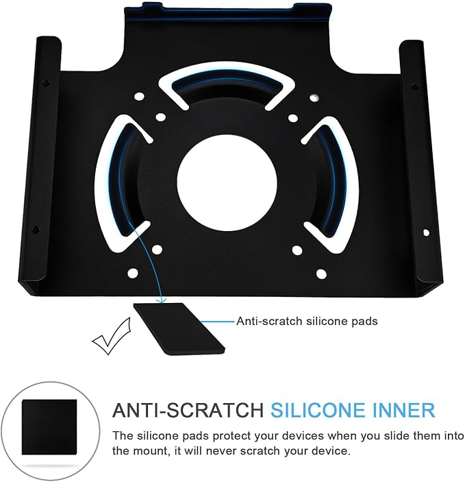 IFCASE Aluminum Material Behind Monitor, Monitor Arm VESA Mount for Mac mini 2010 to 2023 M2 Pro (Black)
