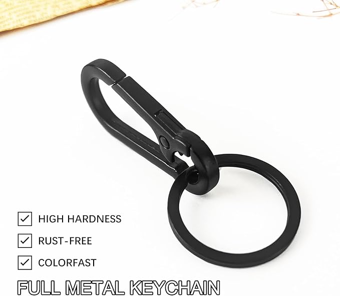 Metal Keychains for Women Men, Key Chain Ring Clip Holder Organizer for Home Car, Cut Keyring Accessories