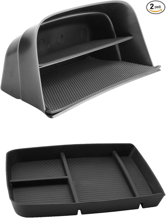 LUWU Center Console Organizer Compatible with 2026 Hyundai Palisade Calligraphy Accessories Palisade Armrest Console Organizer Under Screen Storage Tray & Lower Storage Tray 2PCS (ONLY for 7-Seat)