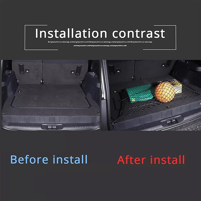2 Pcs Trunk Organizer Cargo Net for 2024 2025 2026 Toyota Land Cruiser 250 1958 Prado Lc250 J250,Envelope Style&Rear Trunk Floor Style Cargo Net Car Trunk