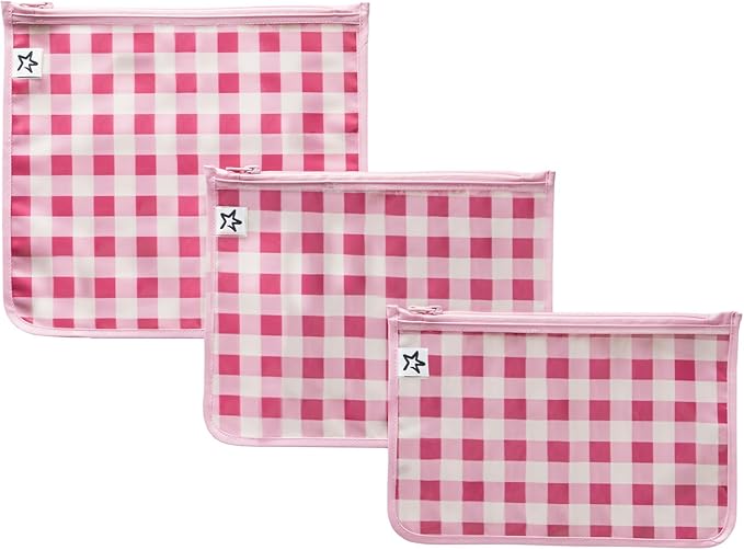 Tiny Twinkle Diaper Bag Organizing Pouches|3 Pack Mess-Proof Clear Front Travel Organizer Bags&TSA Approved Toiletry Bag Set for Baby and Mom Essentials