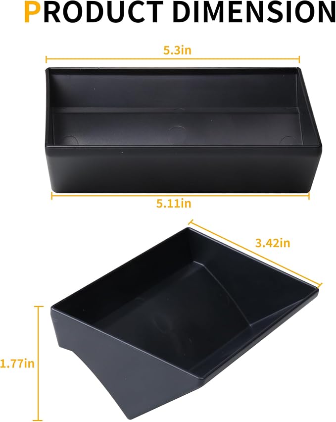 Center Console Organizer Air Vent Storage Box Compatible with 2024 2025 2026 Toyota Tacoma 4th Gen Interior Accessories Driver Air Outlet Insert Tray, Sunglass Holder Coin Key Card Case, Black