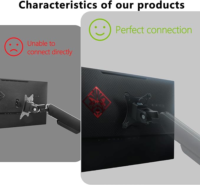 OMEN 25 VESA Mount Adapter Compatible with HP 25" Gaming Monitor（Compatible with OMEN 25, Z7Y57AA, Z7Y57A9）â€?75x75 to 100x100 wall Mount Bracket
