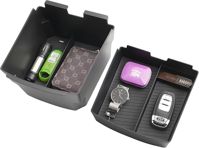 Double Layer (Only for Electronic Shift), 2025 2026 Tucson/Tucson Hybrid/Tucson PHEV Center Console Organizer, Durable ABS Plastic&Anti-Slip Console Tray Insert 2025 Tucson limited Accessories