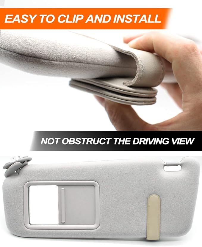 Sunglass Holder for Car, Magnetic Leather Eyeglass Hanger Sunglass Clip for Car Visor, Car Sunglass Holder Organizer Storage, Car Interior Accessories (1PCS, Beige)